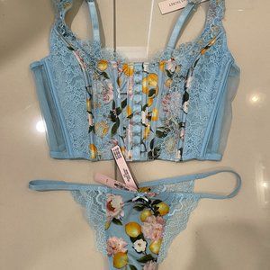 NWT Victoria’s Secret Unlined Corset Top and Matching Thong